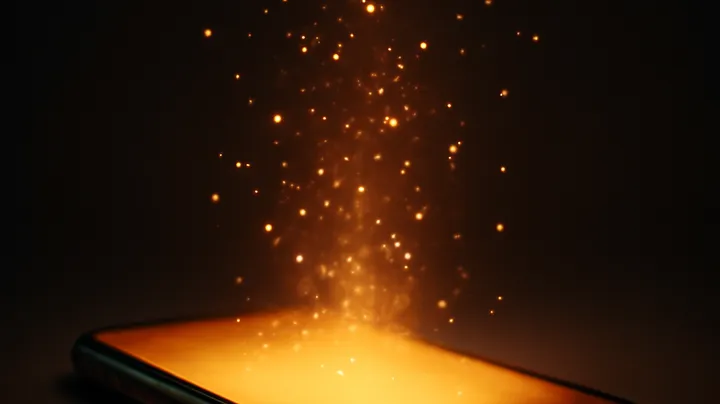 22PH COM Modern phone with glowing screen